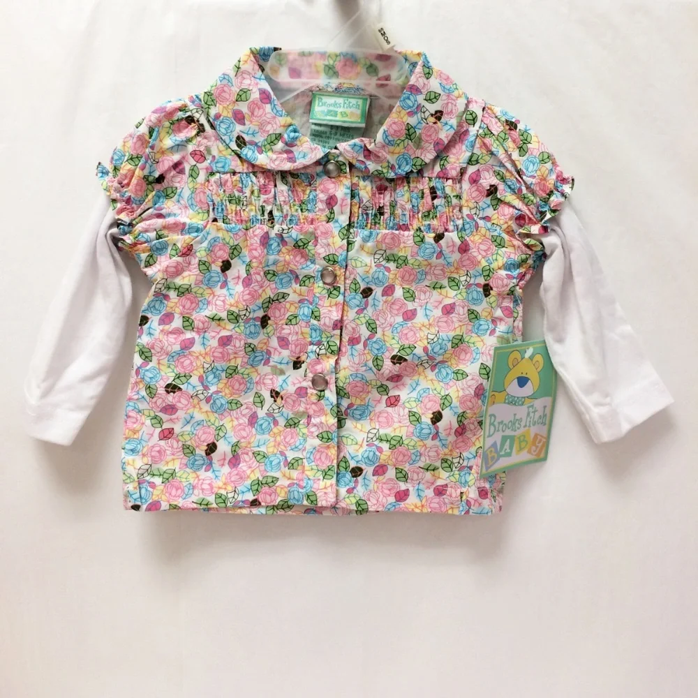 Brooks Fitch Baby Gil  Floral Shirt 6-9M